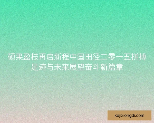 硕果盈枝再启新程中国田径二零一五拼搏足迹与未来展望奋斗新篇章 硕果盈枝再启新程中国田径二零一五拼搏足迹与未来展望奋斗新篇章